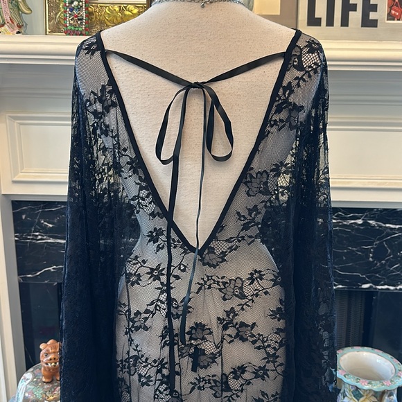 NWT sheer black lace Kimono - Picture 6 of 6